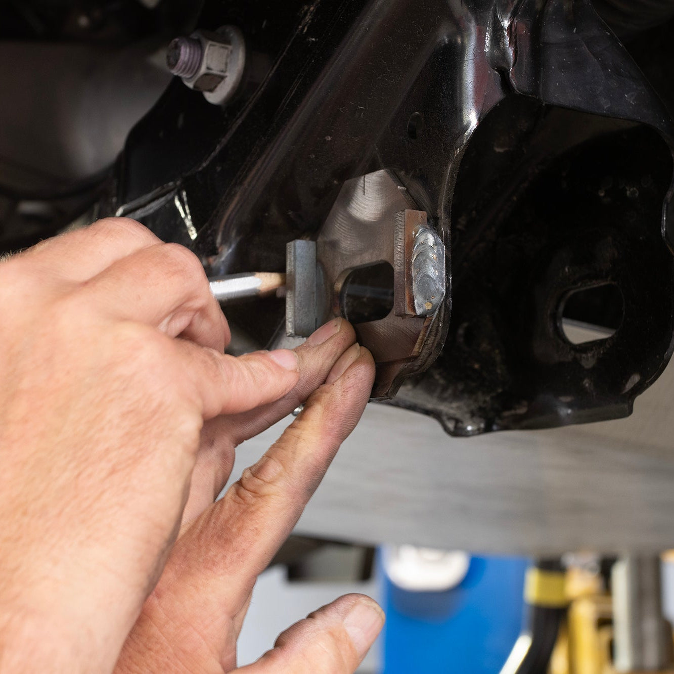 '24+ Tacoma Lower Control Arm Cam Tab Gussets Front View