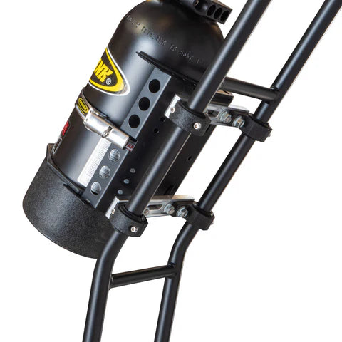 Ladder Cross-Bar Mount for Propane and CO2 Power Tanks Front View