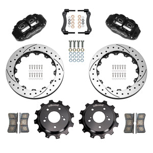 Forged Narrow Superlite 4R Big Brake Rear Brake Kit For OE Parking Brake Drilled/Slotted 240SX | 300ZX | Skyline R32 | 17" Wheel Diameter Minimum