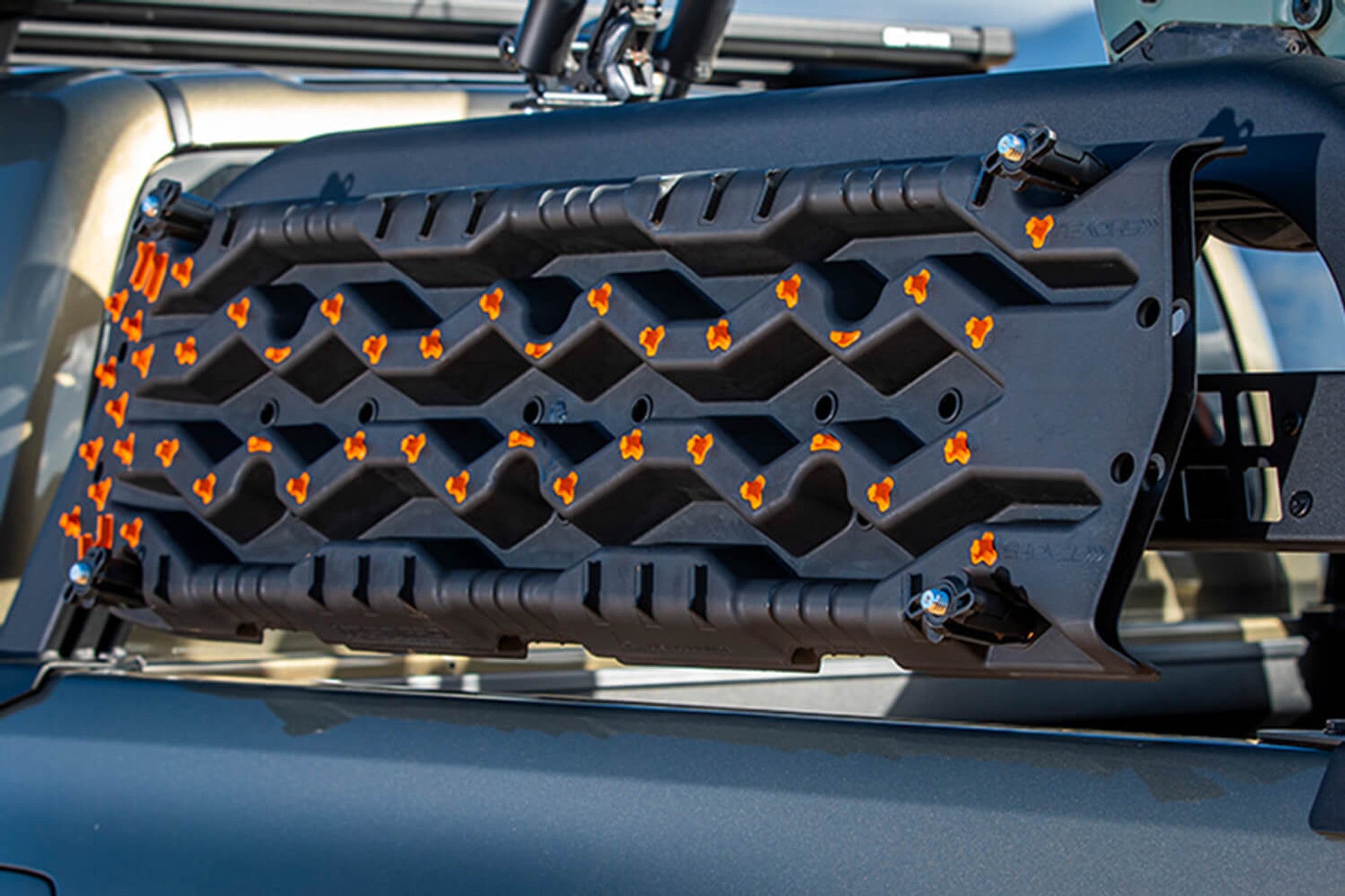 Bed Rack Recovery Board Mount Front View