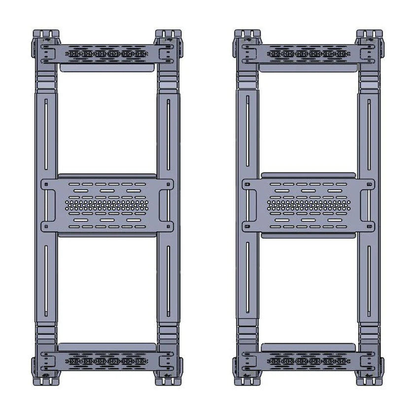 THORAX BED RACK SYSTEM- FITS DIAMOND BACK COVERS 2010-2018 RAM 1500/2500/3500 Front View