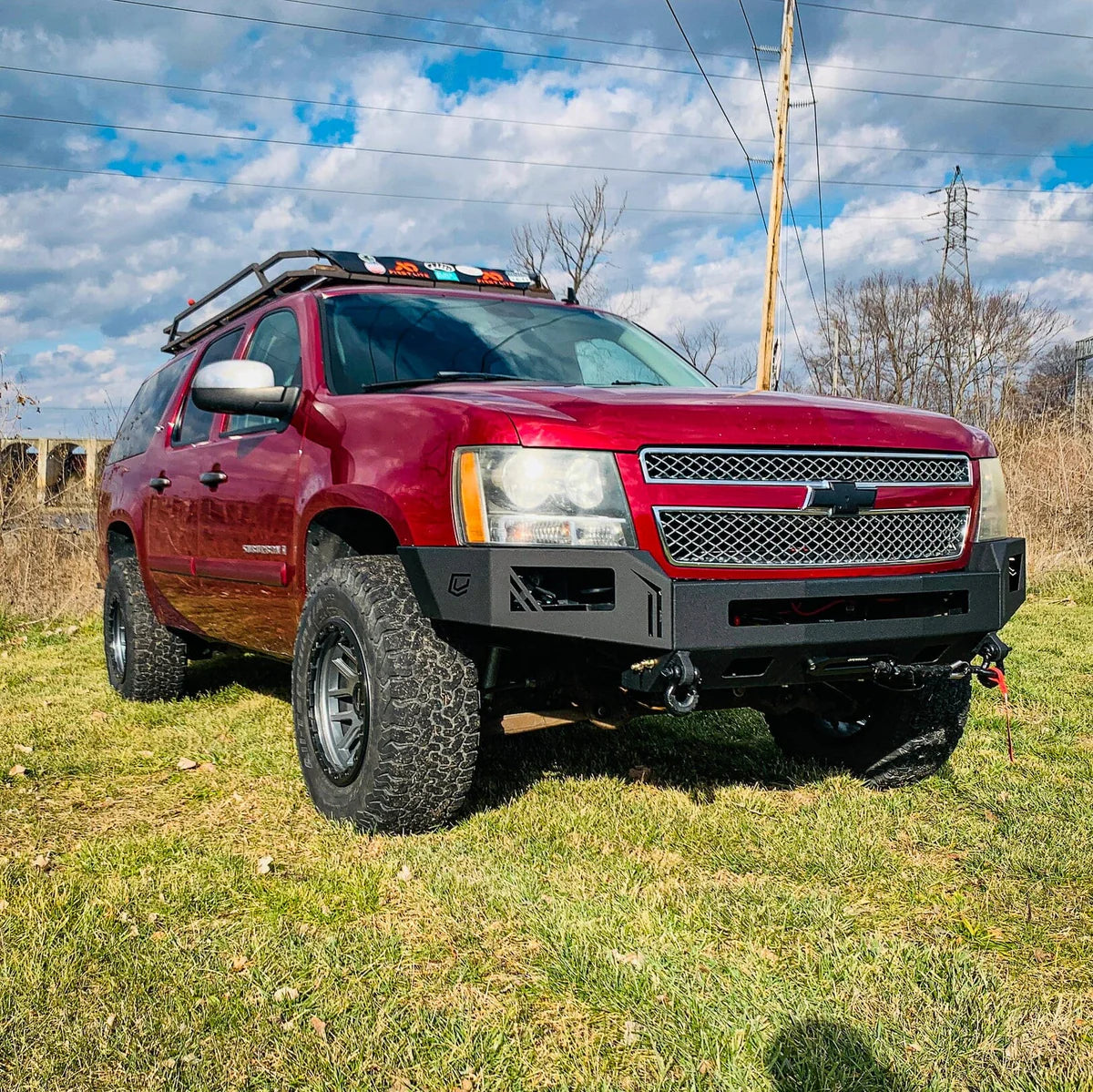 2007-2014 CHEVY TAHOE/SUBURBAN/AVALANCHE/YUKON OCTANE FRONT WINCH BUMPER Front View