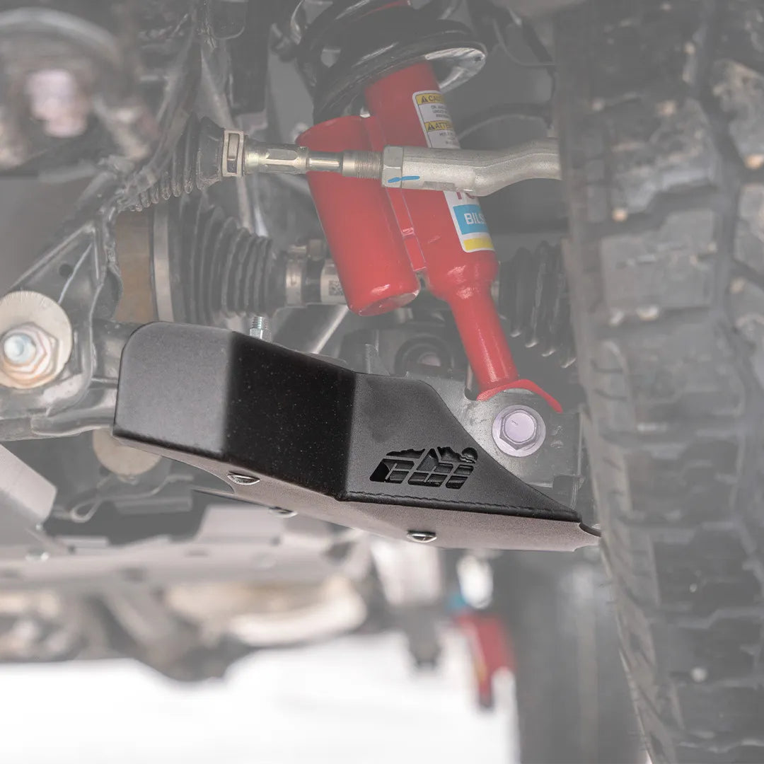 '24+ Toyota Tacoma Lower Control Arm Skid Plates Display on Vehicle