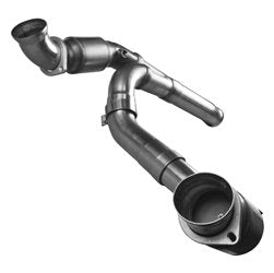 3" SS Catted Y-Pipe. 2009-2013 GM Truck 4.8L/5.3L. Connects to OEM. Front View