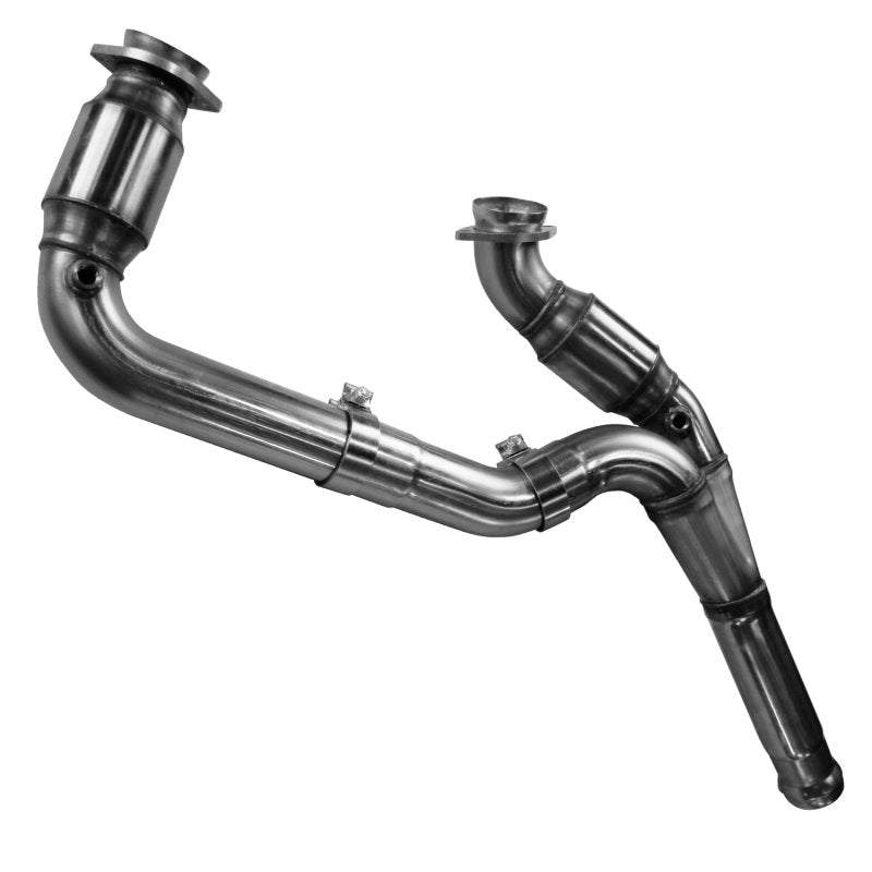 3" Stainless Catted Y-Pipe. 2014-2019 GM Truck / 2015-2020 SUV 5.3L. Front View