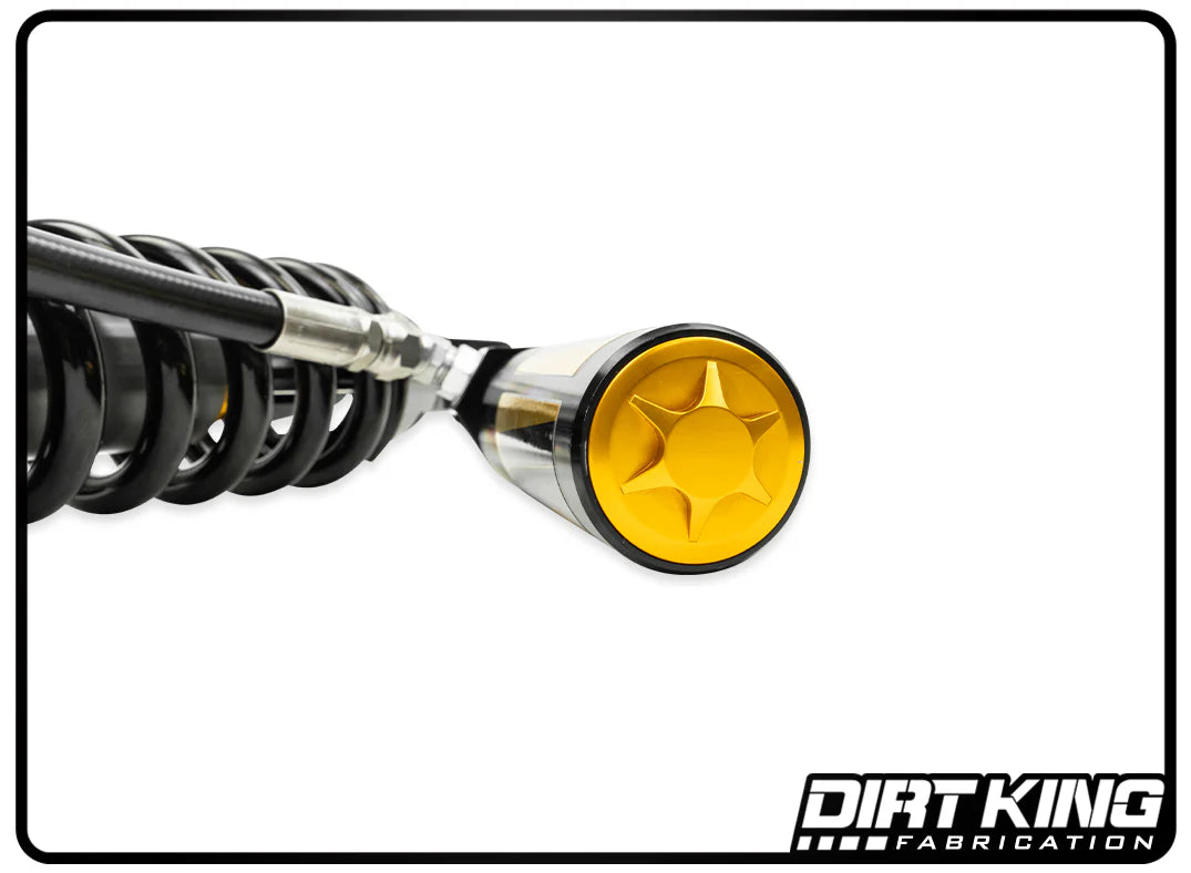 Dirt King 2.5 Coilover Kit w/ DCA Remote Reservoirs Close-up Display