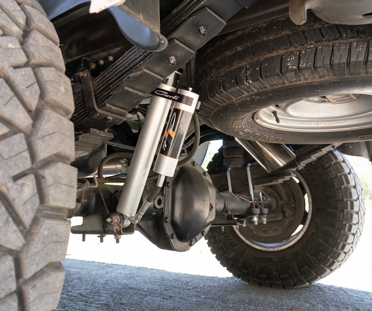 1994-2002 Ram 2500/3500 Backcountry Suspension System Close-up Display on Vehicle