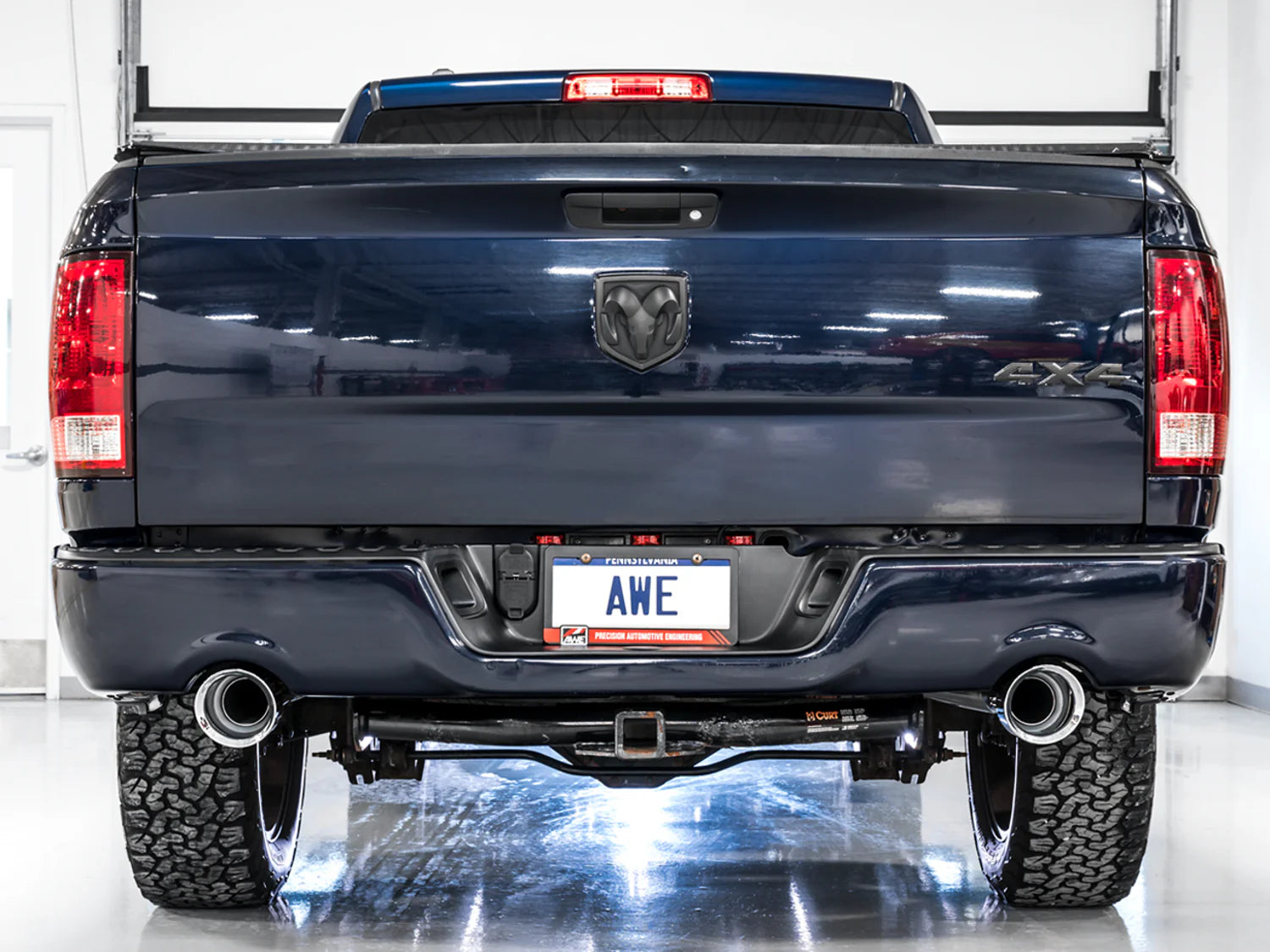 AWE 0FG Exhaust Suite for the 4th Gen RAM 1500 5.7L (with bumper cutouts) Front View