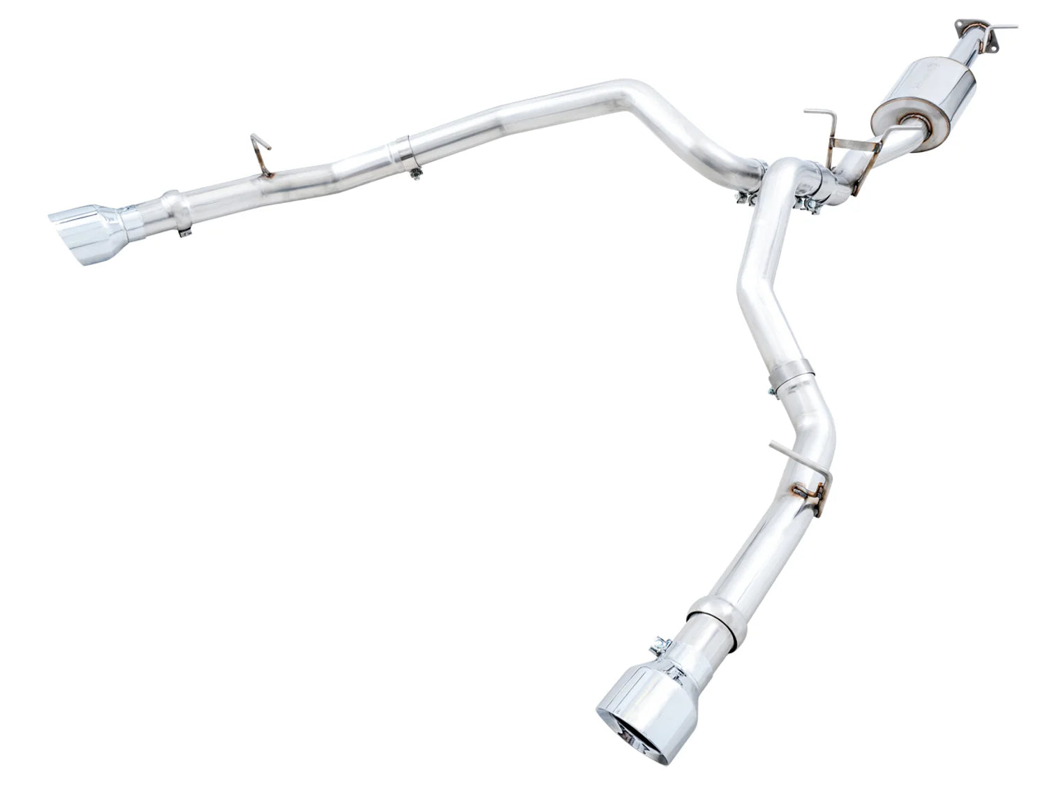 AWE 0FG Exhaust Suite for the 5th Gen RAM 1500 5.7L Front View