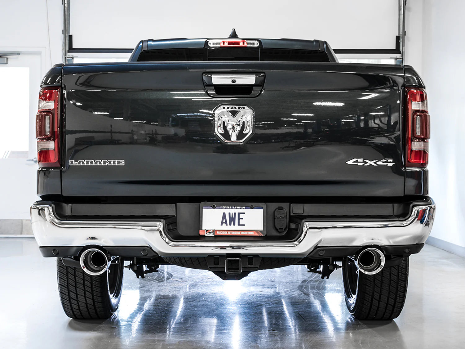 AWE 0FG Exhaust Suite for the 5th Gen RAM 1500 5.7L Front View