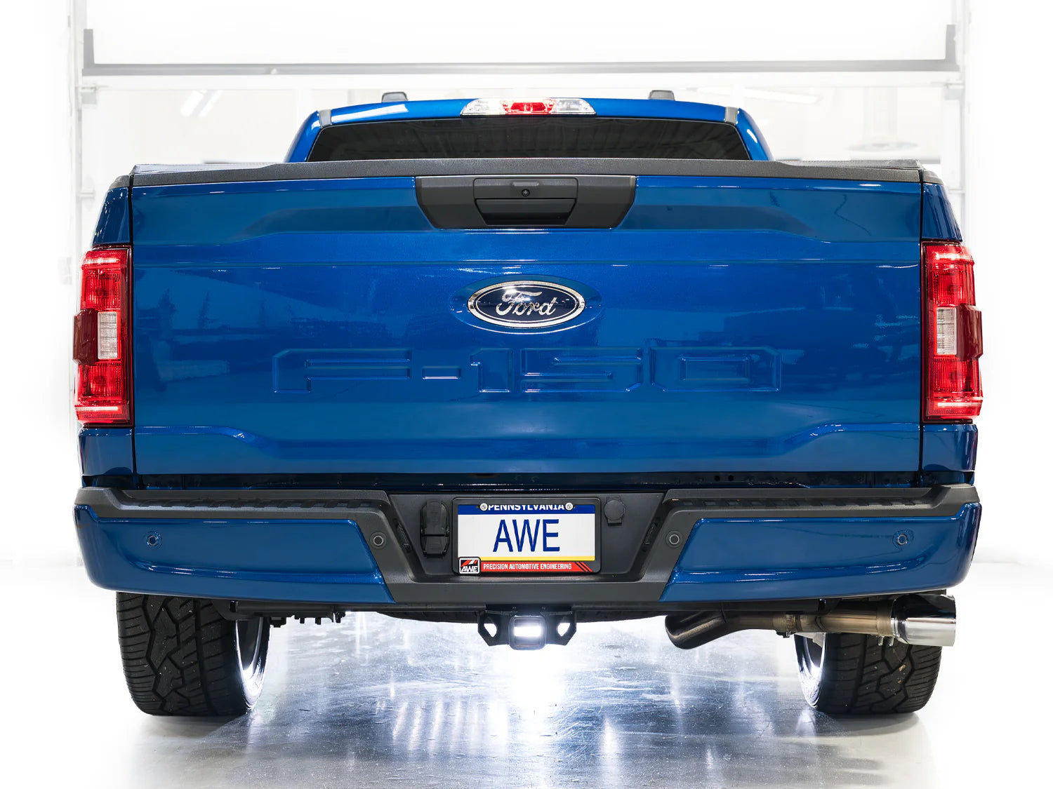 AWE 0FG Exhaust Suite for '21+ Ford Regular Cab F-150 Front View