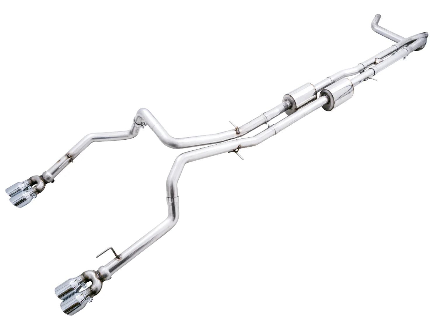 AWE 0FG Exhaust Suite for the 4th Gen Silverado/Sierra 6.2L Front View