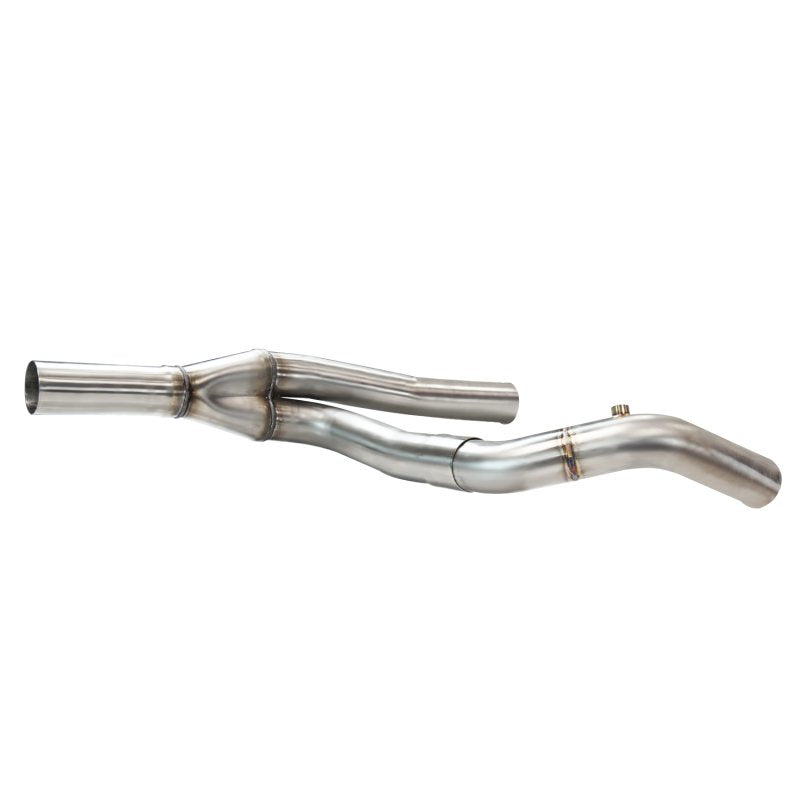 2-1/2" SS GREEN Catted Y-Pipe For HEMI Swap. 2007-2018 Jeep Wrangler JK. Front View