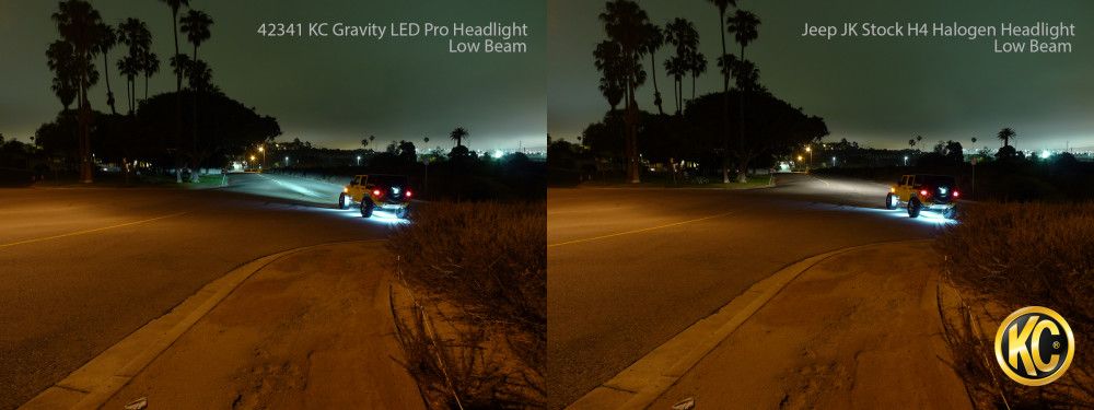 KC HiLites 7" Gravity® LED Pro DOT Headlight - Driving Beam - Single - Universal / 07-18 Jeep JK