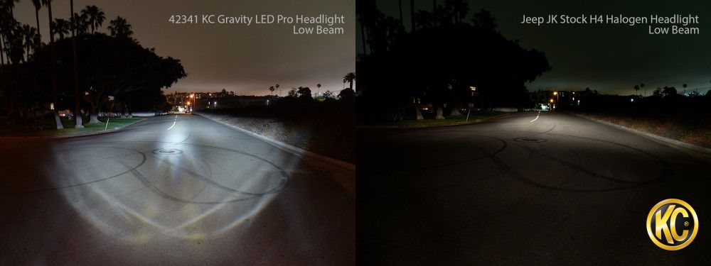 KC HiLites 7" Gravity® LED Pro DOT Headlight - Driving Beam - Single - Universal / 07-18 Jeep JK