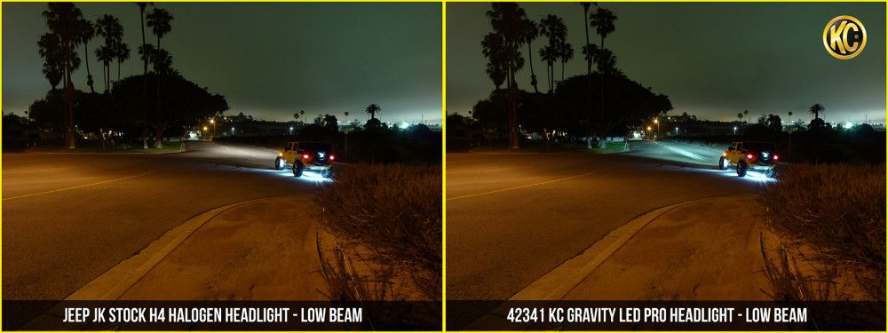 KC HiLites 7" Gravity® LED Pro DOT Headlight | Driving Beam | Pair | 07-18 Jeep JK