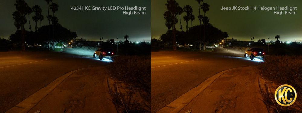 KC HiLites 7" Gravity® LED Pro DOT Headlight | Driving Beam | Pair | 07-18 Jeep JK