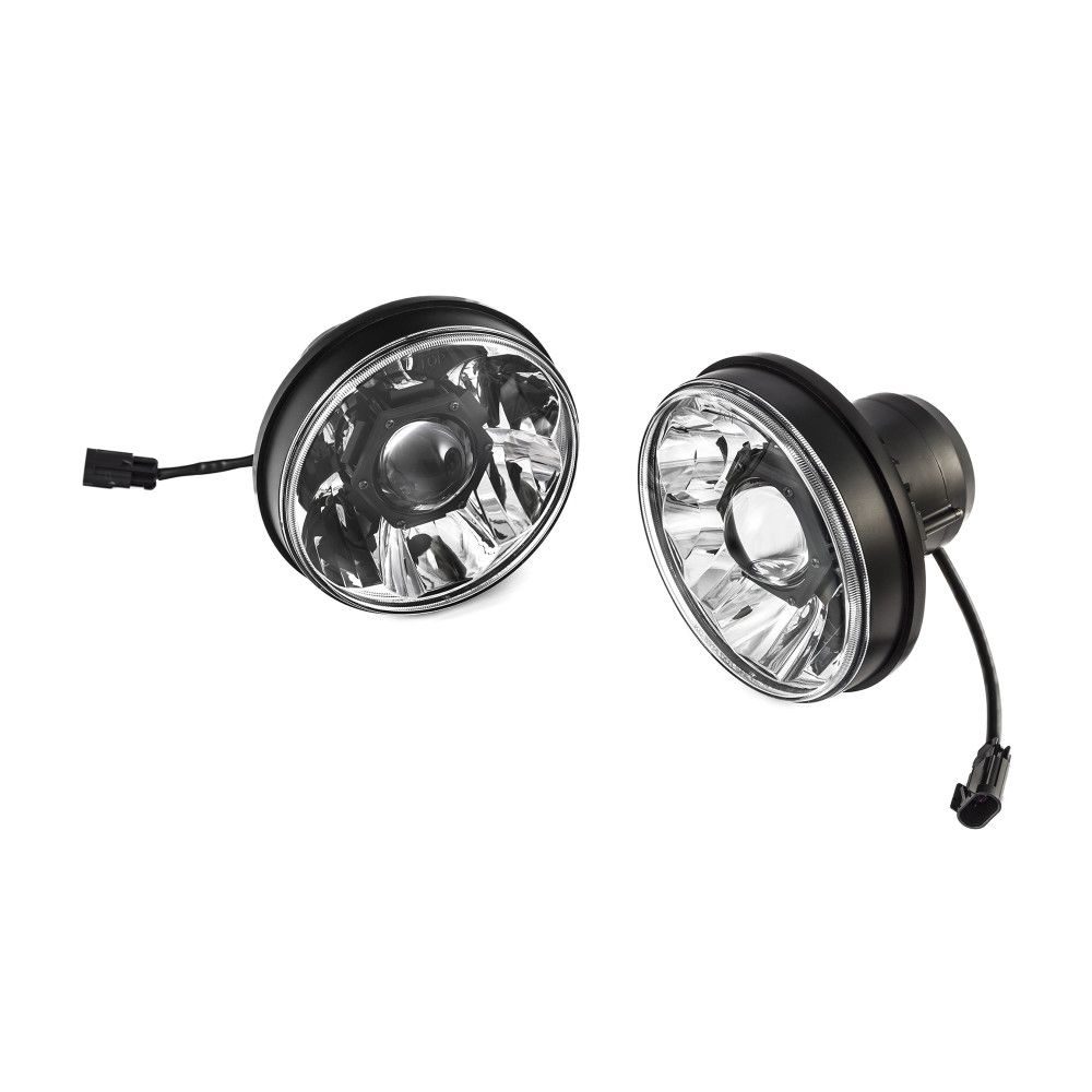 KC HiLites 7" Gravity® LED Pro DOT Headlight | Driving Beam | Pair | 07-18 Jeep JK