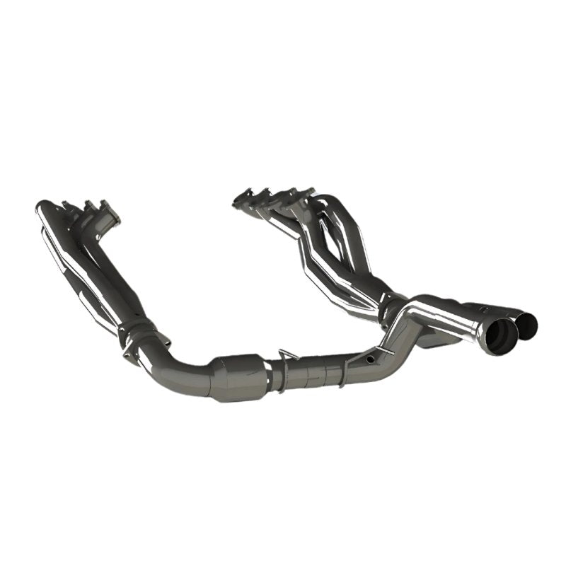 2022+ Raptor R 2" Headers 5.2L 4V w/ H/O Green Catted Connections Front View