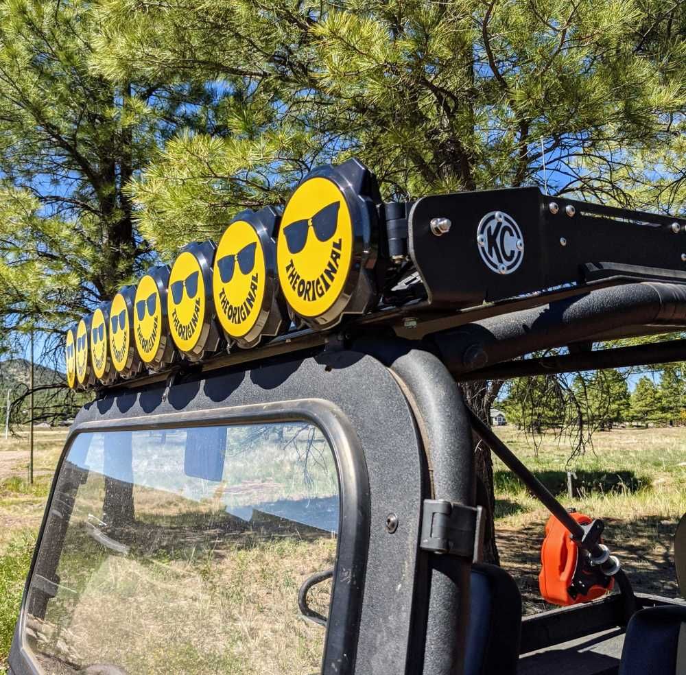 KC HiLites Gravity® Titan/Pro6 6" Smiley Face Cover Front View