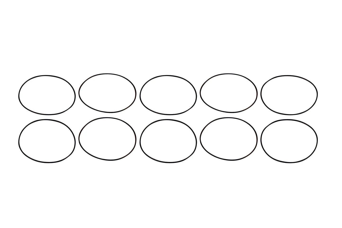 Canister Style Diameter Replacement Filter O-Rings, 10 pack Front View