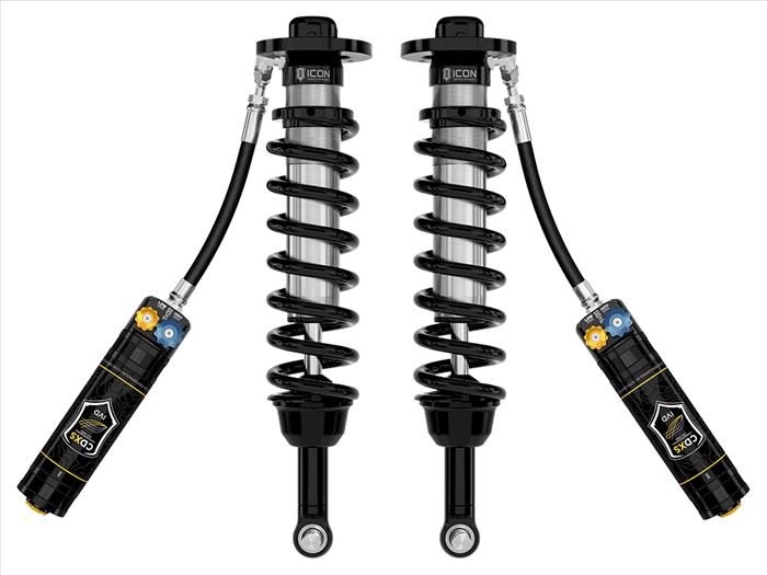 ICON 2022-2024 Toyota Tundra, 5-6" Lift, Front, V.S. 2.5 Series Coilover Kit, Remote Reservoir w/ CDXS, Pair Front View