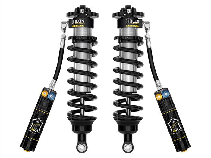 ICON 2022-2025 Toyota Tundra 1.25-3.25" Lift/2023-2025 Sequoia 3-4.25" Lift, V.S. 3.0 Series Front Coilover Kit, Remote Reservoir w/ CDXS, Pair Front View