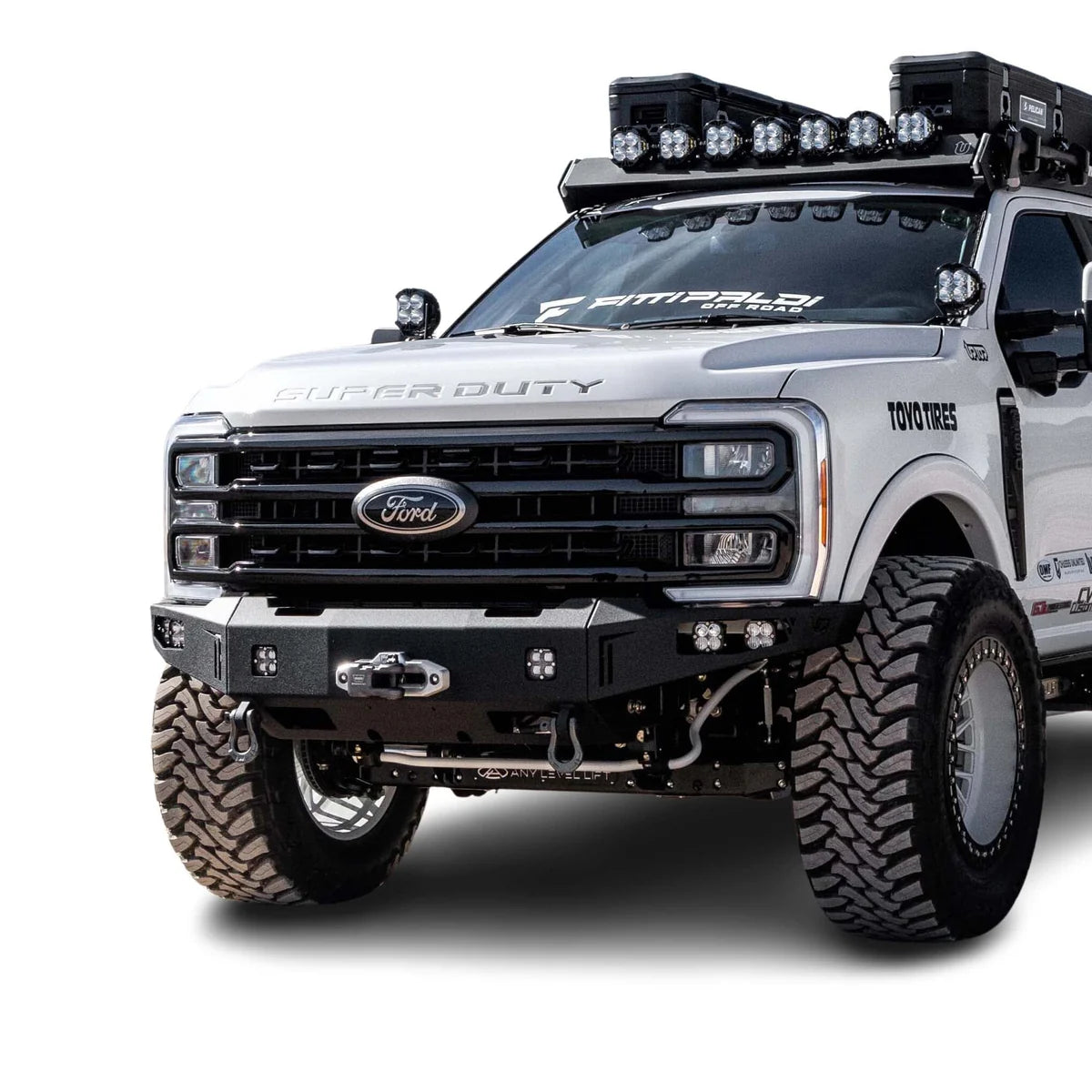 2023+ FORD SUPERDUTY F250/F350 OCTANE SERIES FRONT WINCH BUMPER Front View