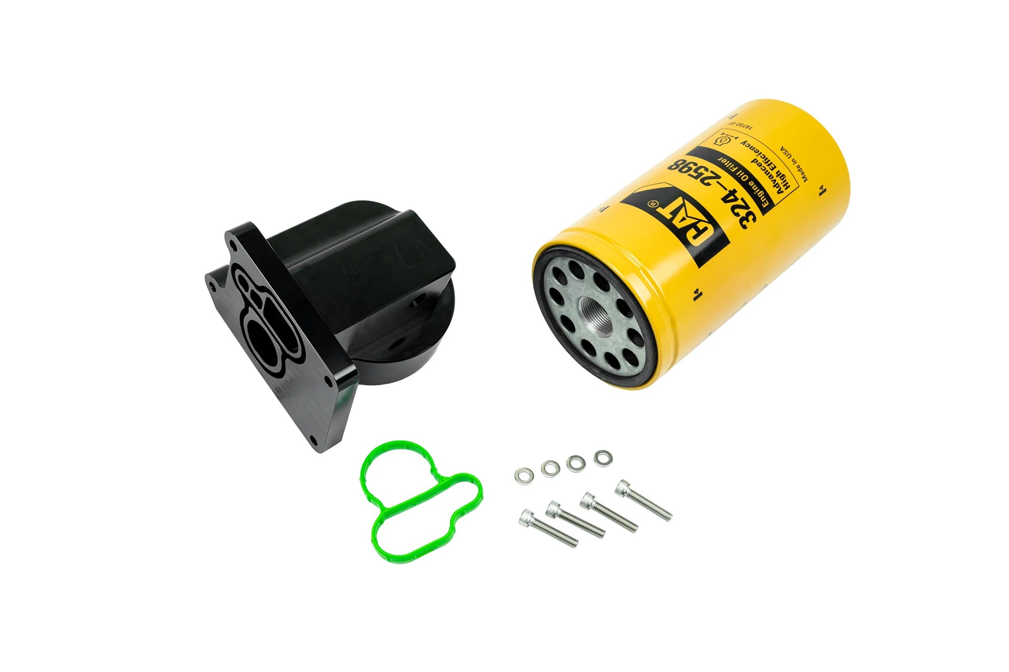 SPE Motorsport 2023+ 6.7L Powerstroke Oil Filter Housing Front View