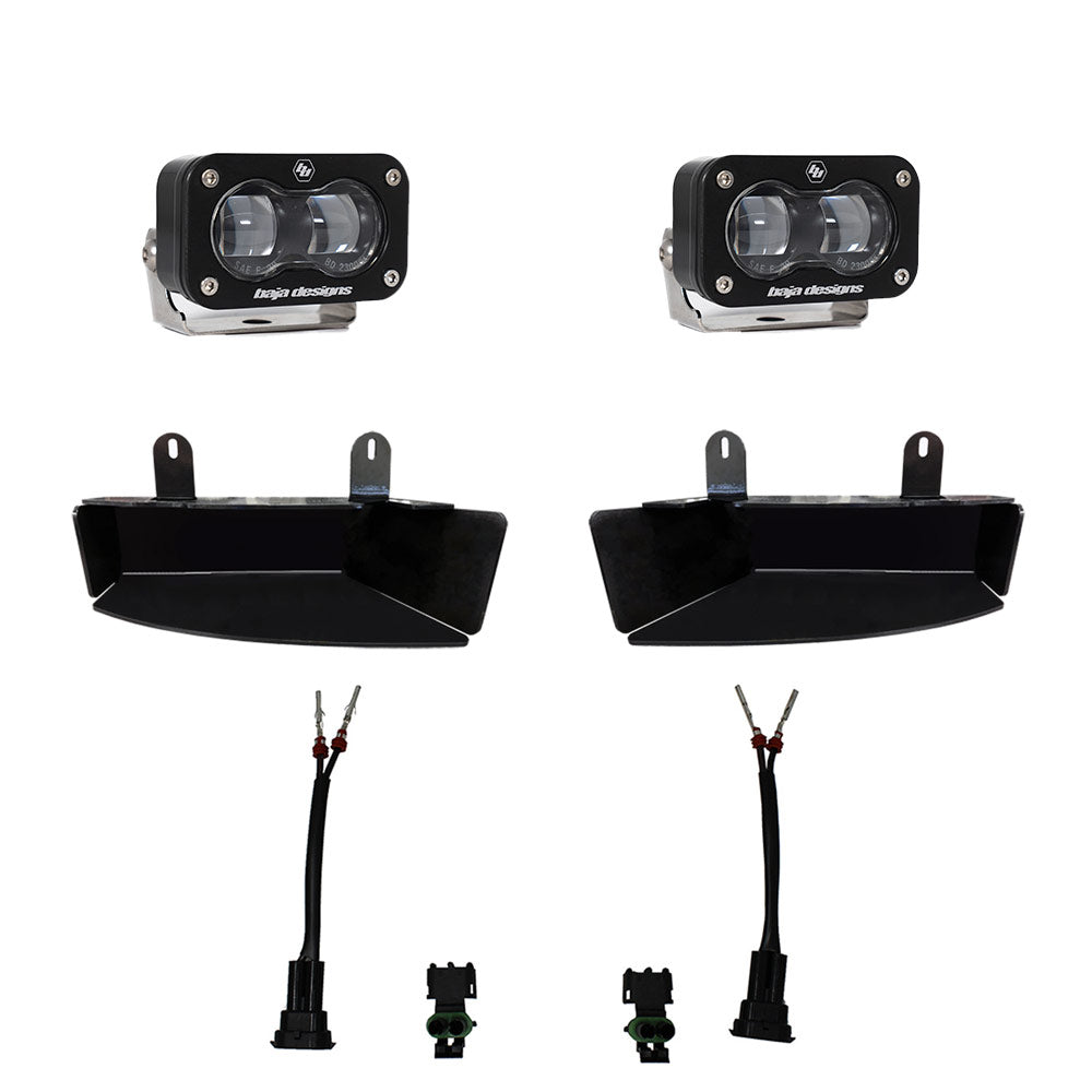 2019+ Ram 2500/3500 S2 SAE Fog Pocket Light Kit Clear Display of Included Parts