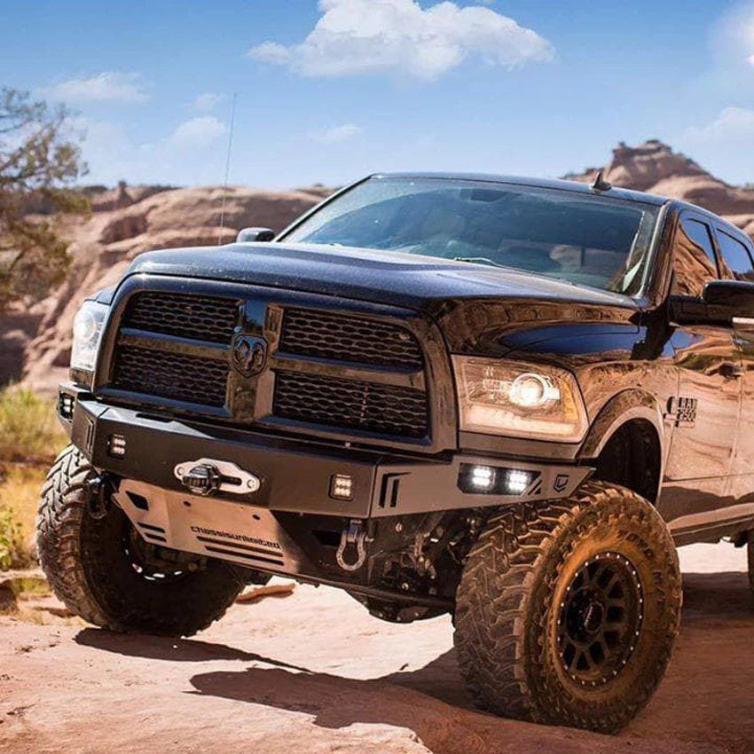 2010-2018 RAM 2500/3500 OCTANE SERIES FRONT WINCH BUMPER Front View