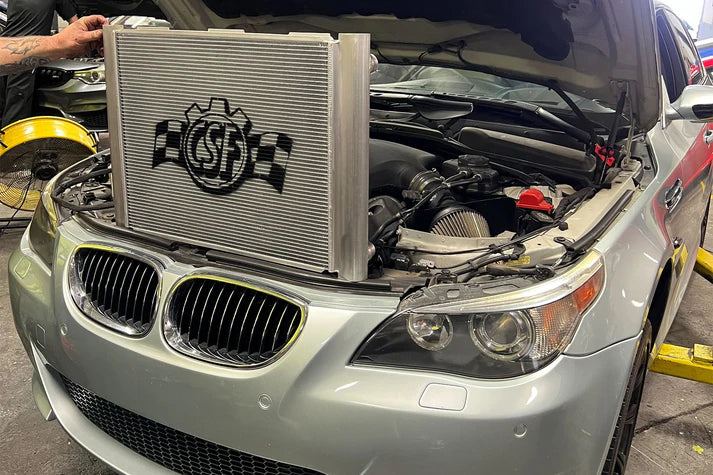 BMW E60 M5 / E6X M6 High-Performance All-Aluminum Radiator Front View