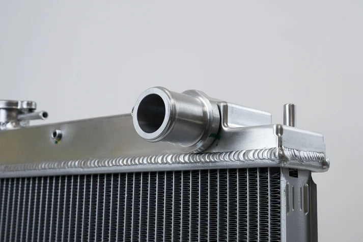 R33 Skyline GT-R/GTS Full Billet Aluminum High-Performance Radiator - Raw Billet Front View