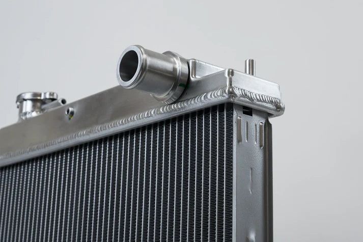R33 Skyline GT-R/GTS Full Billet Aluminum High-Performance Radiator - Raw Billet Front View