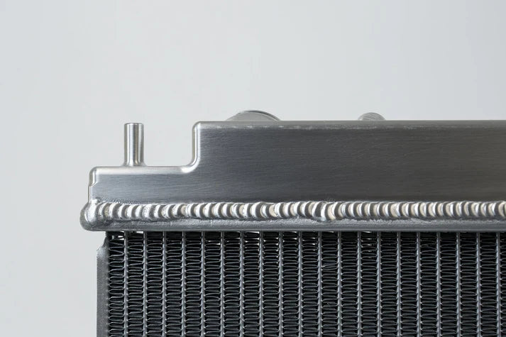 R33 Skyline GT-R/GTS Full Billet Aluminum High-Performance Radiator - Raw Billet Front View