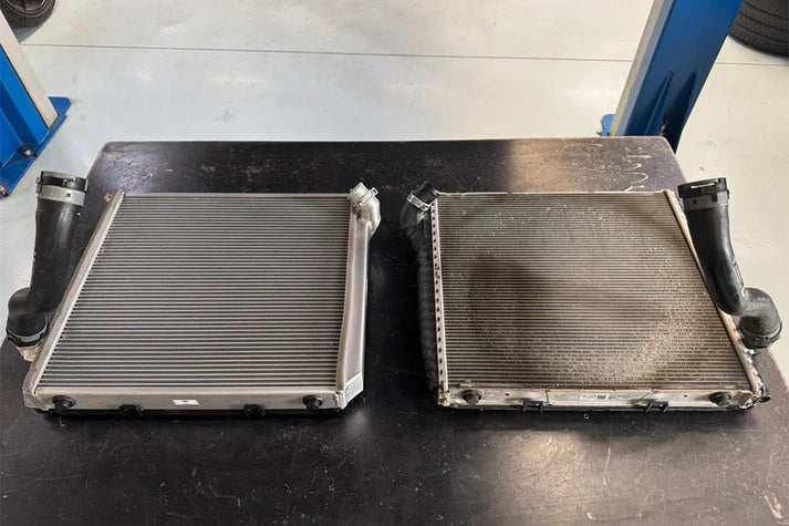 Porsche 992 911 High-Performance All-Aluminum Radiator (Left) Front View
