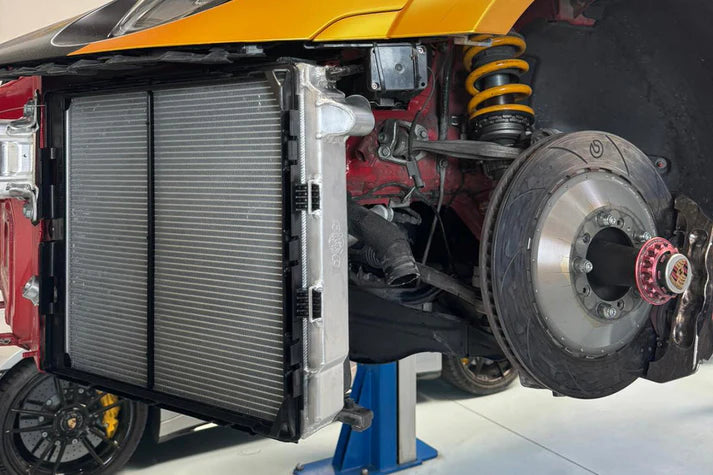 Porsche 992 911 High-Performance All-Aluminum Radiator (Right) Front View