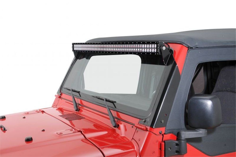 KC HiLites Bracket Set - 50" Light Bar - Overhead Mount - Pair - for 97-06 Jeep TJ Front View