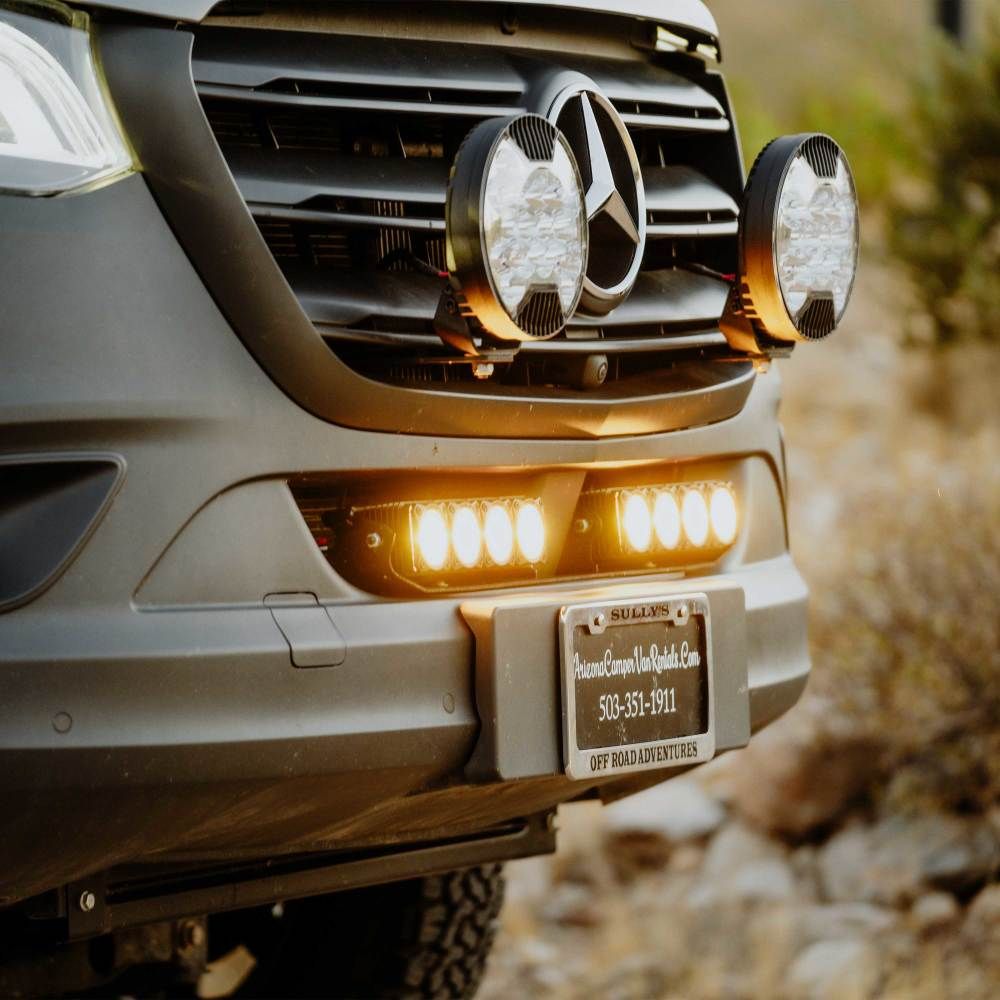 KC HiLites Light Bar - Bumper Mount - Dual FLEX ERA® Light Bar Bracket - 2019+ Mercedes Sprinter Van