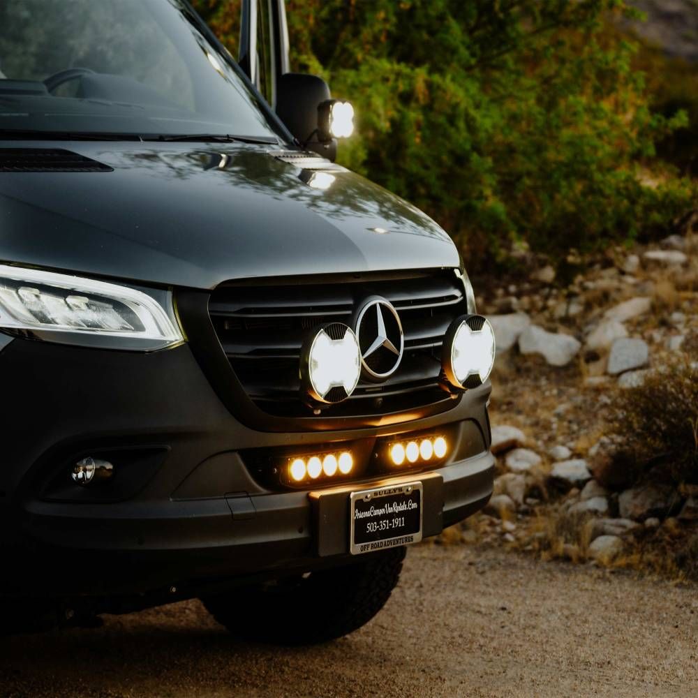 KC HiLites Light Bar - Bumper Mount - Dual FLEX ERA® Light Bar Bracket - 2019+ Mercedes Sprinter Van