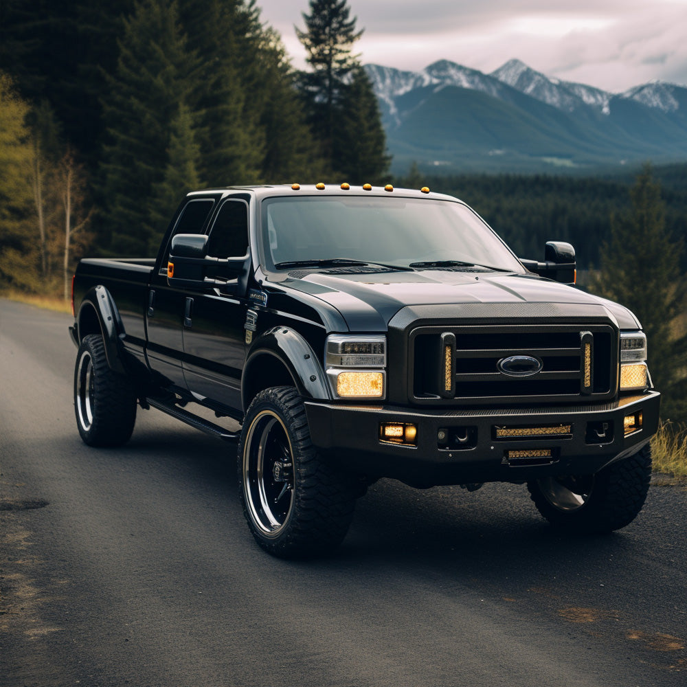 70 Gallon Replacement Fuel Tank for 1999-2007 Ford Powerstroke 7.3L, 6.0L Crew Cab Long Bed Front View