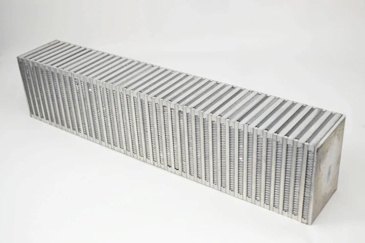 High-Performance Bar & Plate Intercooler Core 27x6x3 - Vertical Flow Front View