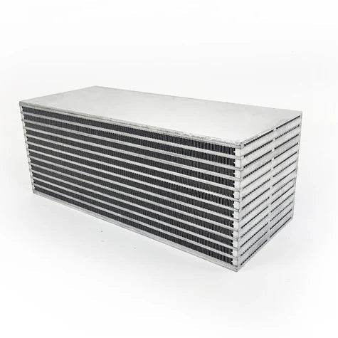 Air-to-Water Bar & Plate Intercooler Core 12L x 5H x 5W Front View