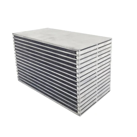 Air-to-Water Bar & Plate Intercooler Core 8.5L x 4.5H x 6W Front View