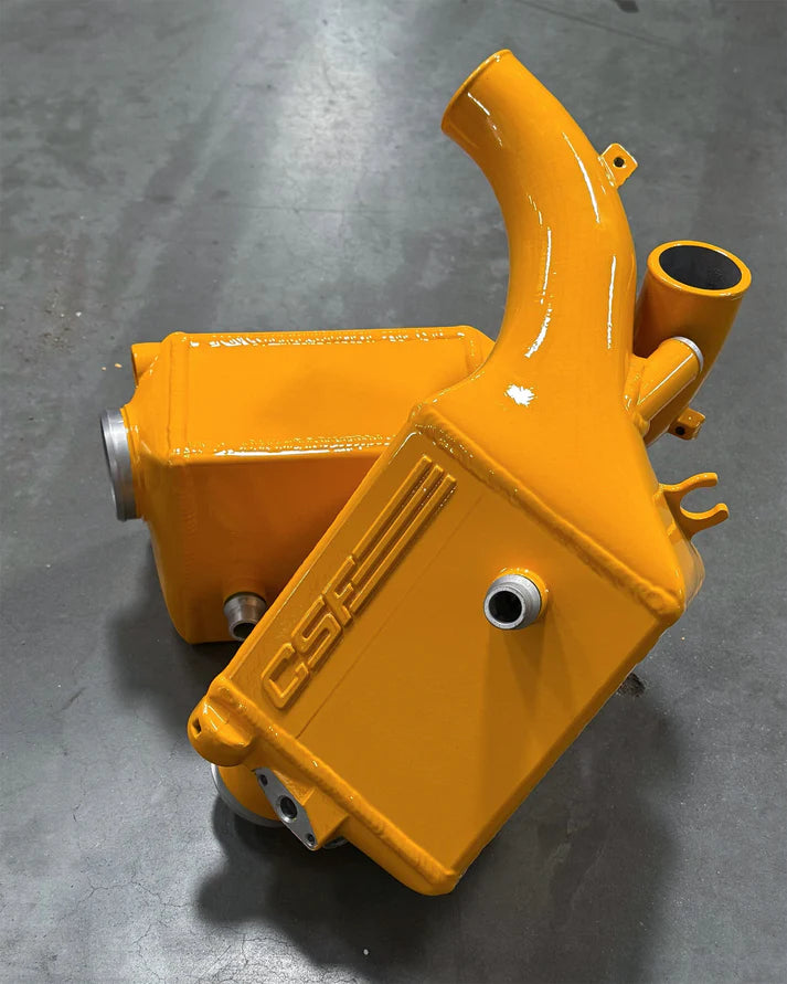 BMW X5M / X6M / XM High-Performance Charge-Air-Coolers Front View Yellow