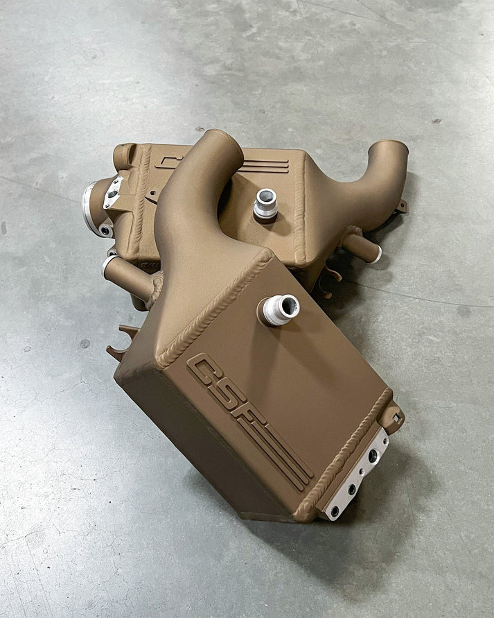BMW F9X M5/M8 Twin Charge-Air-Cooler Set Front View Bronze