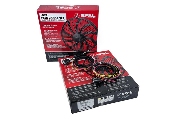 Motorsport Dual-Pass Radiator with Shroud + 14" SPAL brushless fans & harnesses