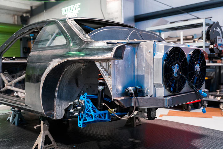 Motorsport Dual-Pass Radiator with Shroud + 14" SPAL brushless fans & harnesses
