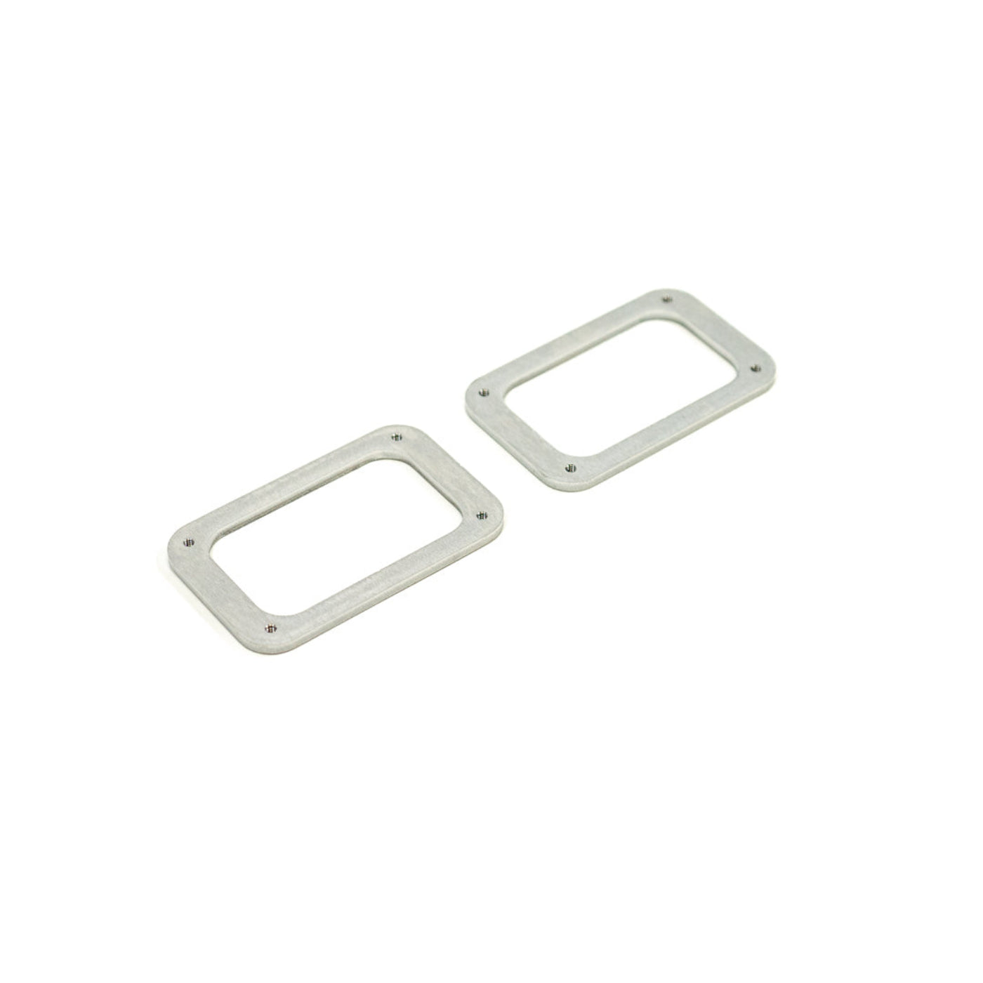 SDHQ Built Billet Aluminum S2 Flush Mount Backing Plates display of included parts
