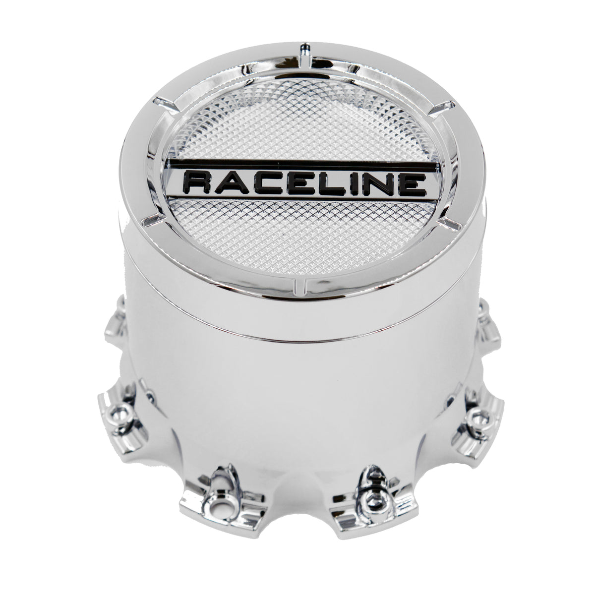 RACELINE 938/939/940/942 CHROME XL TALL CAP FITS 8 LUG Front View